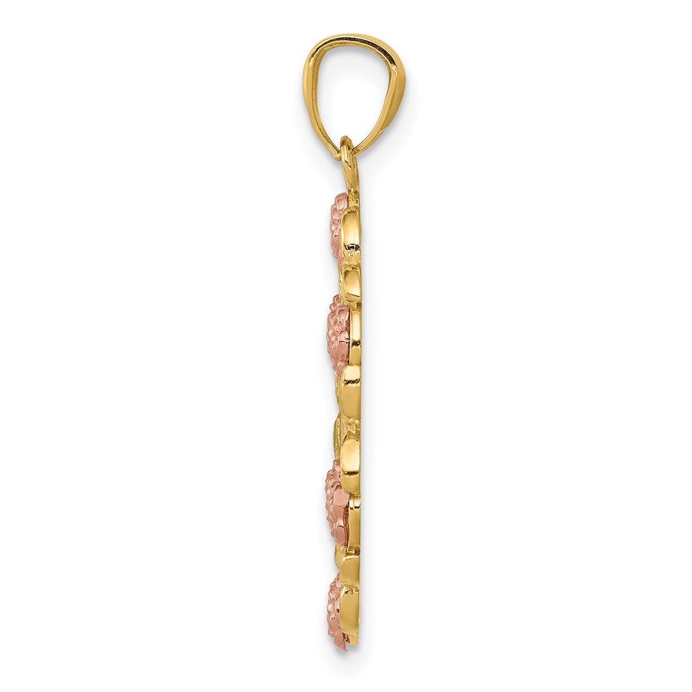 14K Two-Tone with White Rhodium Guadalupe Pendant - Product Photo