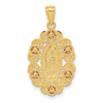 14K Two-Tone with White Rhodium Guadalupe Pendant - Product Photo
