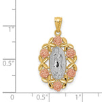 14K Two-Tone with White Rhodium Guadalupe Pendant - Product Photo