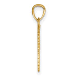 14k Yellow Gold Break Apart Diamond-cut Wings Pendant - Product Photo