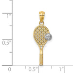 14K w/White Rhodium Tennis Pendant - Product Photo