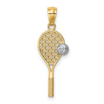 14K w/White Rhodium Tennis Pendant - Product Photo