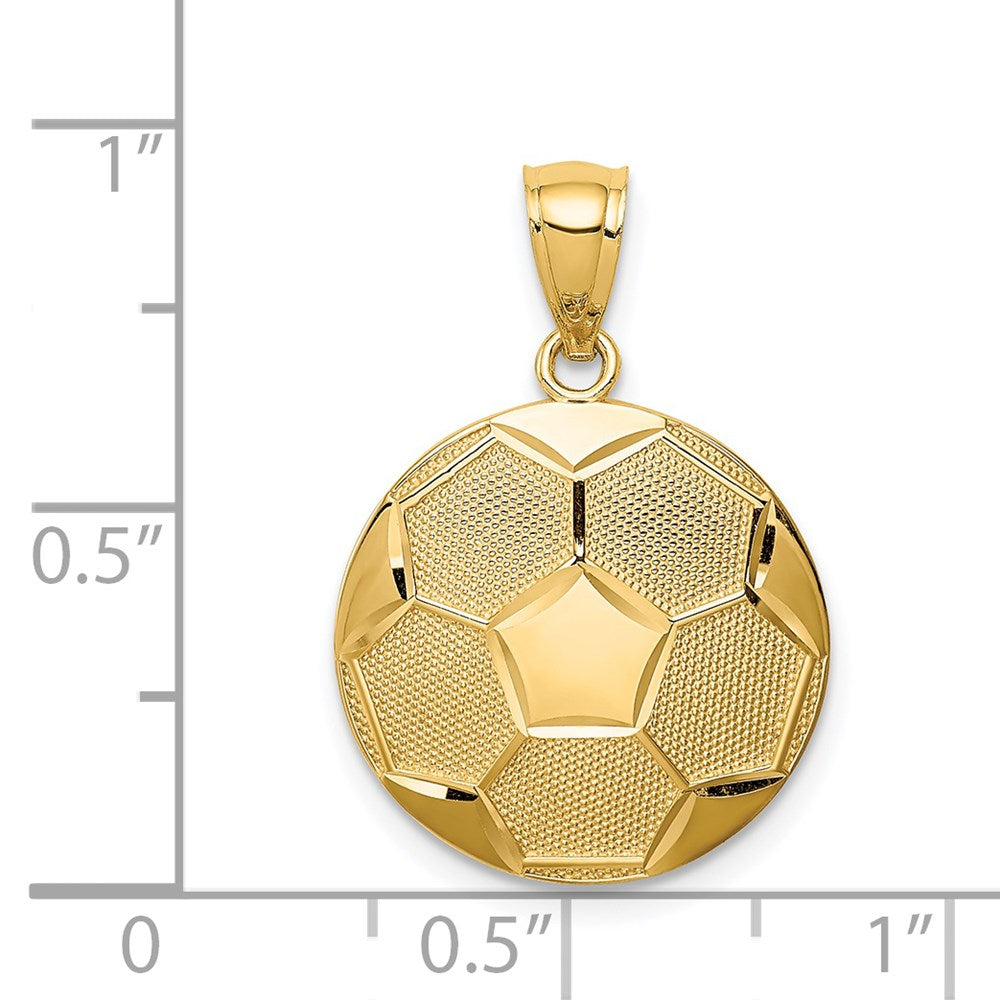 14K Soccer Ball Pendant - Product Photo