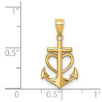 14K Anchor with Heart Pendant - Product Photo