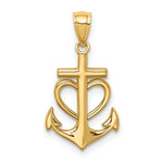 14K Anchor with Heart Pendant - Product Photo