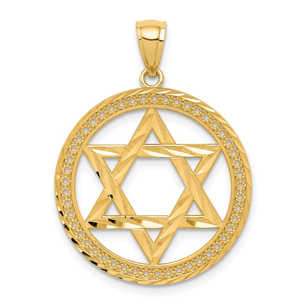 14K Star of David Pendant - Product Photo