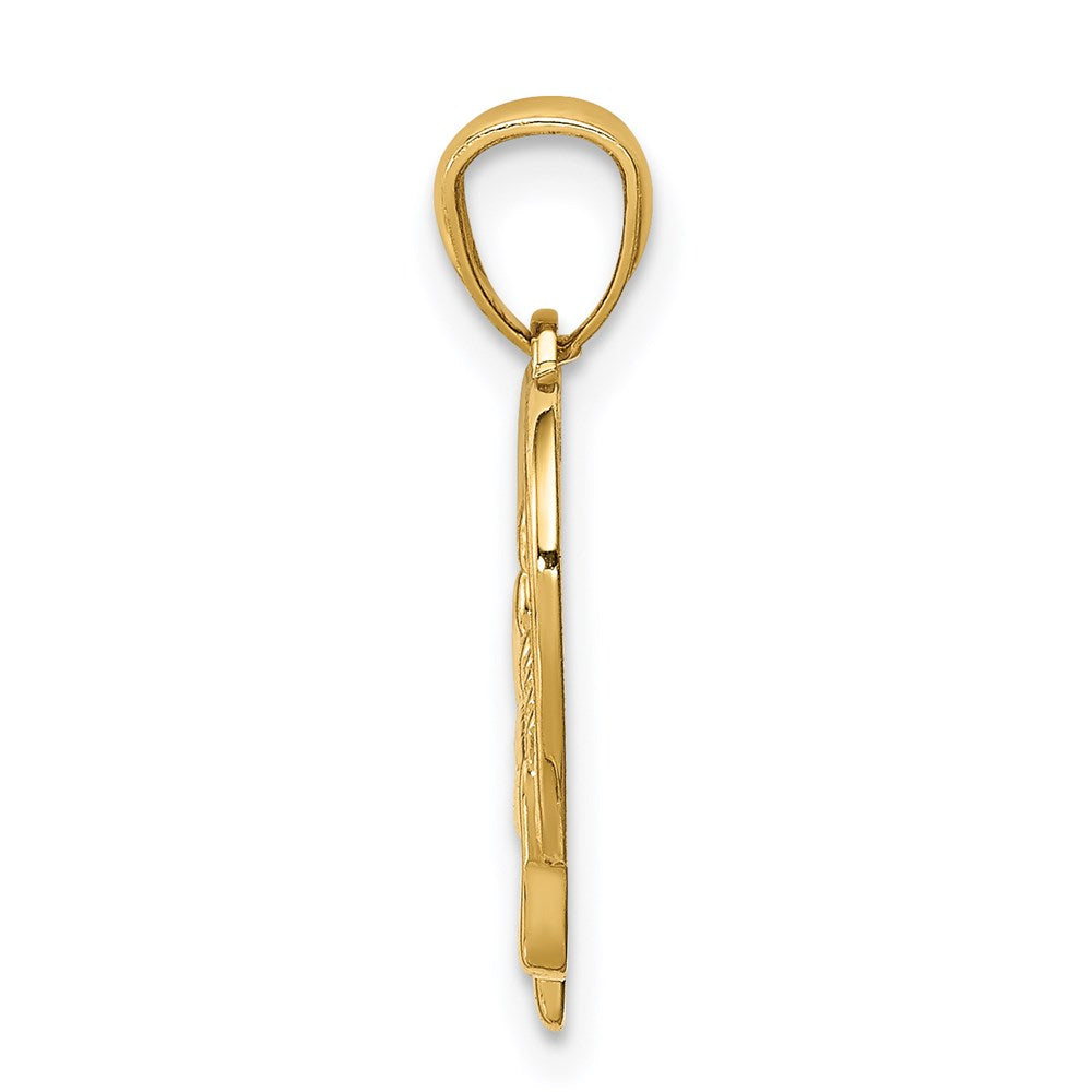 14K Baby Feet in a Heart Pendant - Product Photo