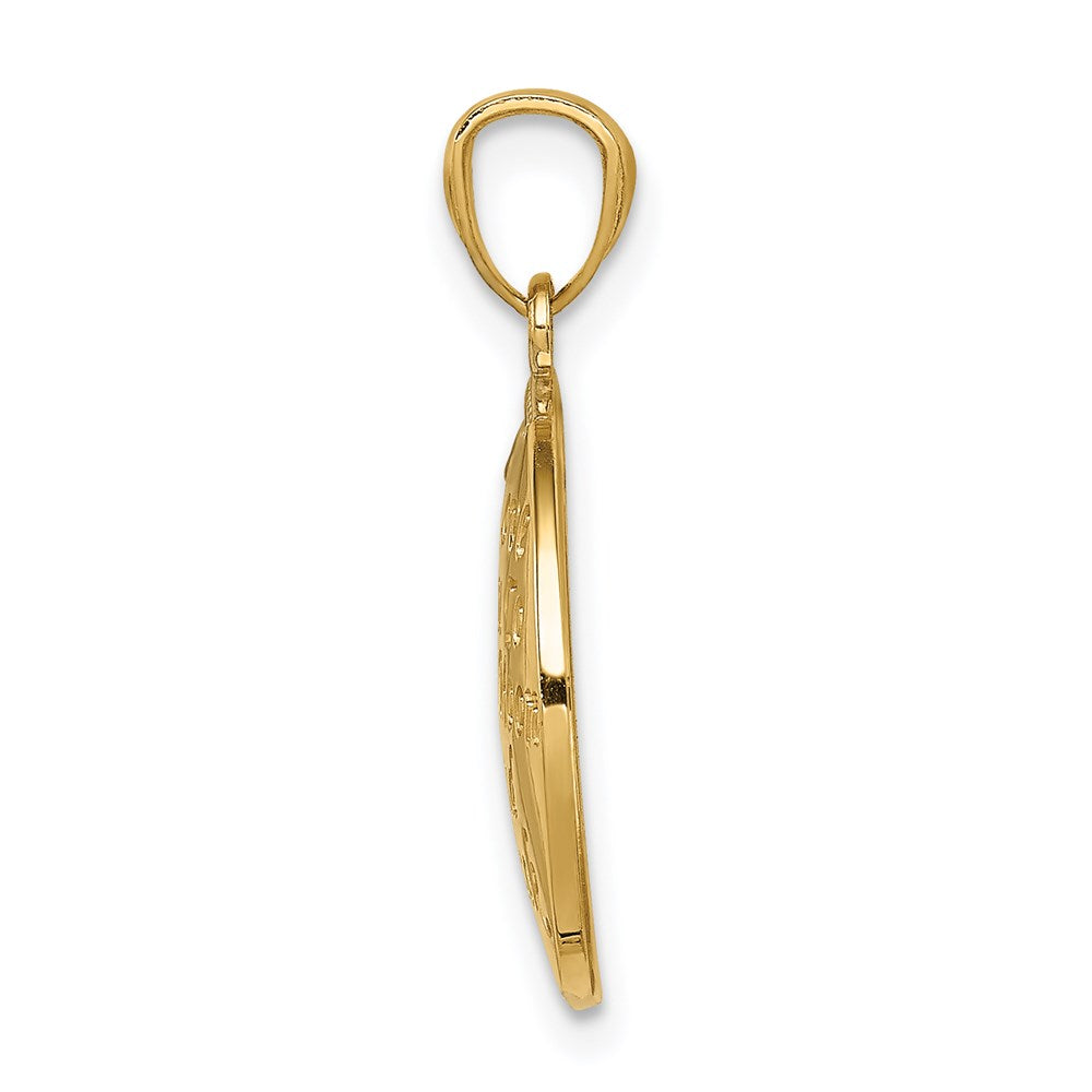 14K w/ Rhodium LOVE YOU TO THE MOON AND BACK Pendant - Product Photo