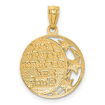 14K w/ Rhodium LOVE YOU TO THE MOON AND BACK Pendant - Product Photo