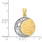 14K w/ Rhodium LOVE YOU TO THE MOON AND BACK Pendant - Product Photo