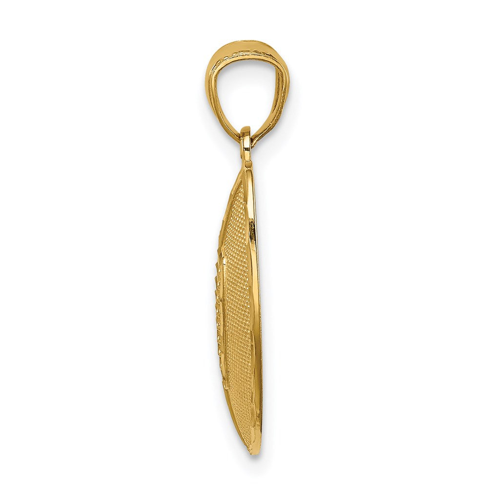 14K Football Pendant - Product Photo