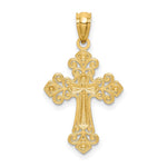 14K w/White Rhodium D/C Cross Pendant - Product Photo