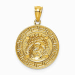 14K Yellow & Rhodium with White Rhodium Jesus Medal - Product Photo