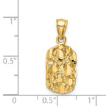 14K Diamond-cut Nugget Pendant - Product Photo