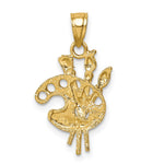 14K D/C Paint Palette Pendant - Product Photo