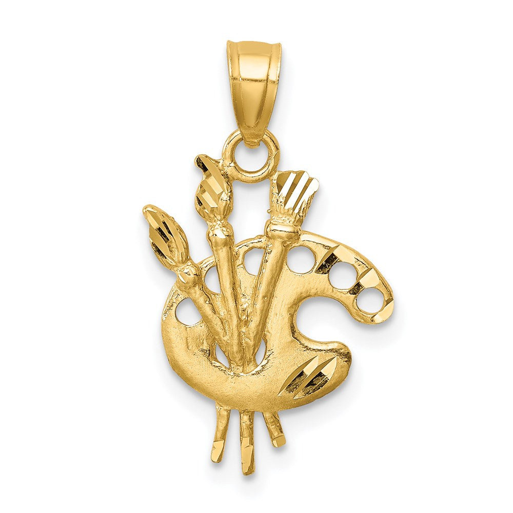 14K D/C Paint Palette Pendant - Product Photo