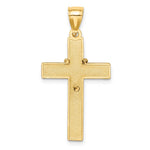 14K Yellow & Rhodium with Rhodium Cross with Rosary Pendant - Product Photo