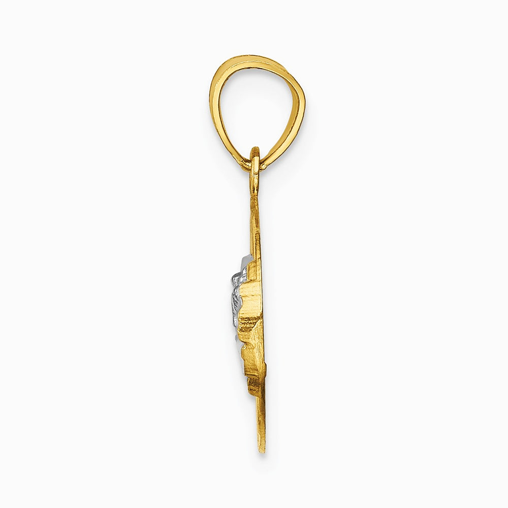14K Yellow & Rhodium with Rhodium The Last Supper Pendant - Product Photo