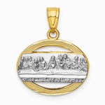 14K Yellow & Rhodium with Rhodium The Last Supper Pendant - Product Photo