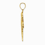 14K Yellow & Rhodium Diamond-cut White Rhodium Dragonfly Pendant - Product Photo