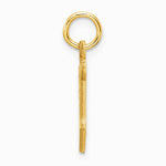14K Yellow Gold Diamond-cut Letter V Initial Charm - Product Photo