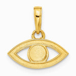 14K Yellow & Rhodium and White Rhodium Diamond-Cut Evil Eye Pendant - Product Photo