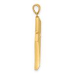 14K Yellow Gold Polished Cross Pendant - Product Photo