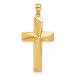 14K Yellow Gold Polished Cross Pendant - Product Photo