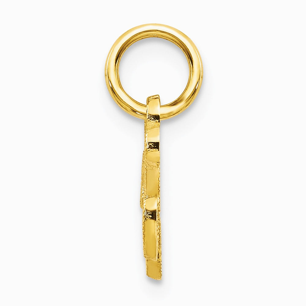 14K Yellow Gold 14KY Script Letter K Initial Charm - Product Photo