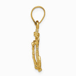 10K / 14K Yellow Gold Dragon Pendant - Product Photo