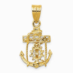 10K / 14K Yellow Gold Dragon Pendant - Product Photo
