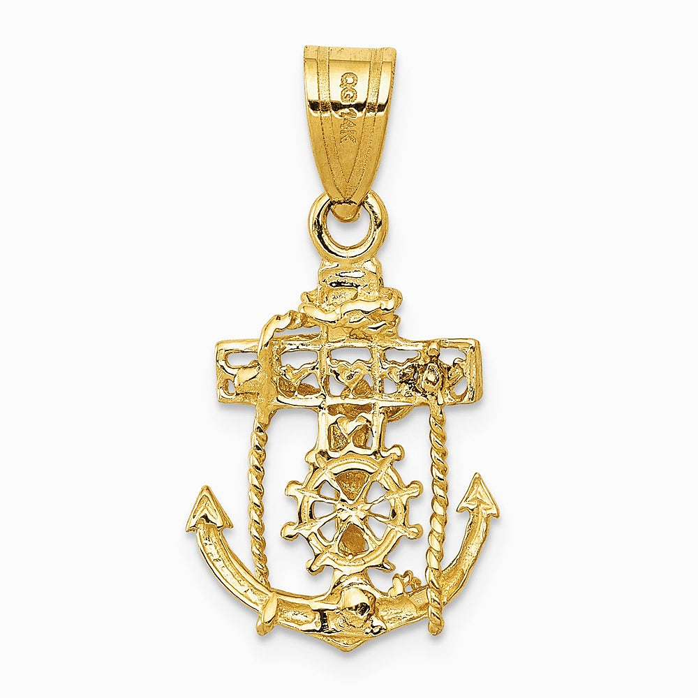 10K / 14K Yellow Gold Dragon Pendant - Product Photo
