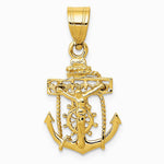 10K / 14K Yellow Gold Dragon Pendant - Product Photo