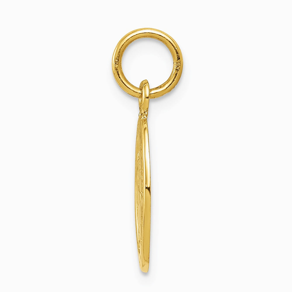 14K Yellow Gold Saint Christopher Medal Charm - Product Photo