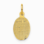 14K Yellow Gold Saint Christopher Medal Charm - Product Photo