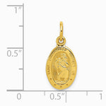 14K Yellow Gold Saint Christopher Medal Charm - Product Photo