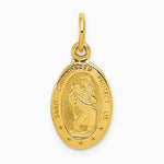 14K Yellow Gold Saint Christopher Medal Charm - Product Photo