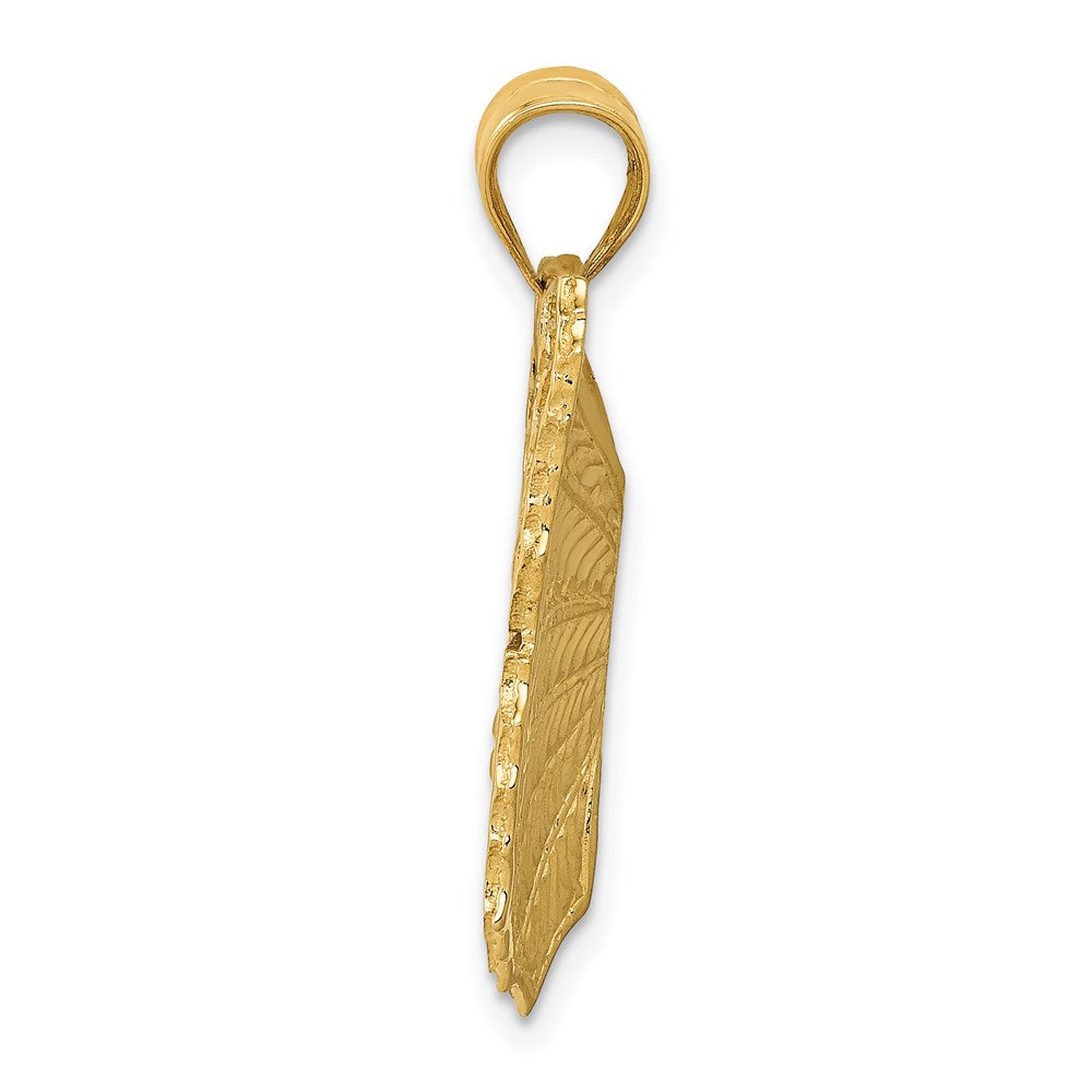14K Yellow Gold Butterfly Charm - Product Photo