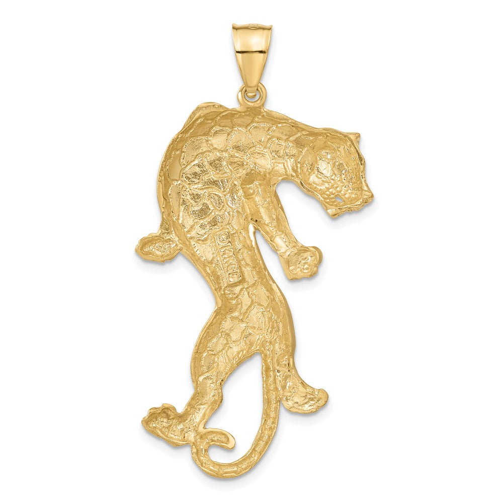 14K Yellow Gold Panther Pendant - Product Photo