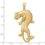 14K Yellow Gold Panther Pendant - Product Photo