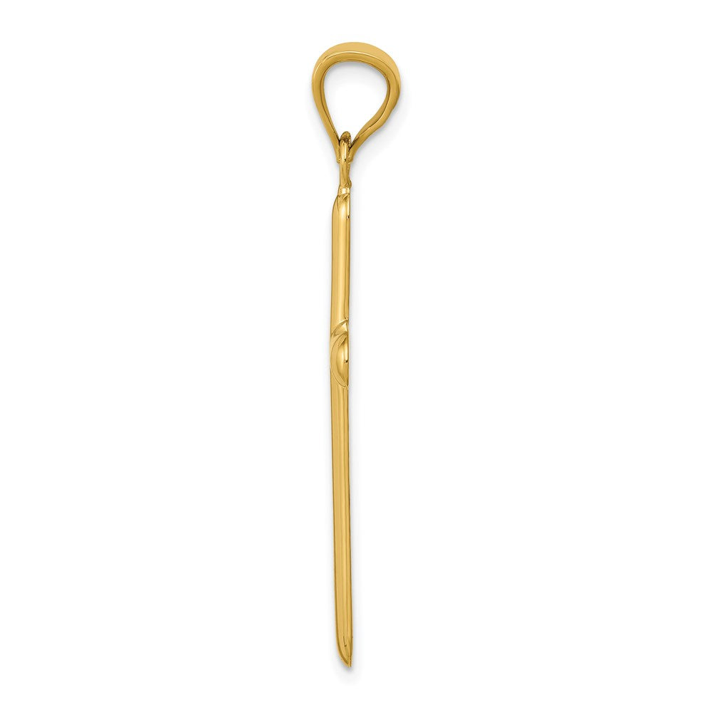 14k Polished Cross Pendant - Product Photo