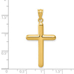 14k Polished Cross Pendant - Product Photo