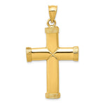 14K Yellow Gold Polished Latin Cross Pendant - Product Photo