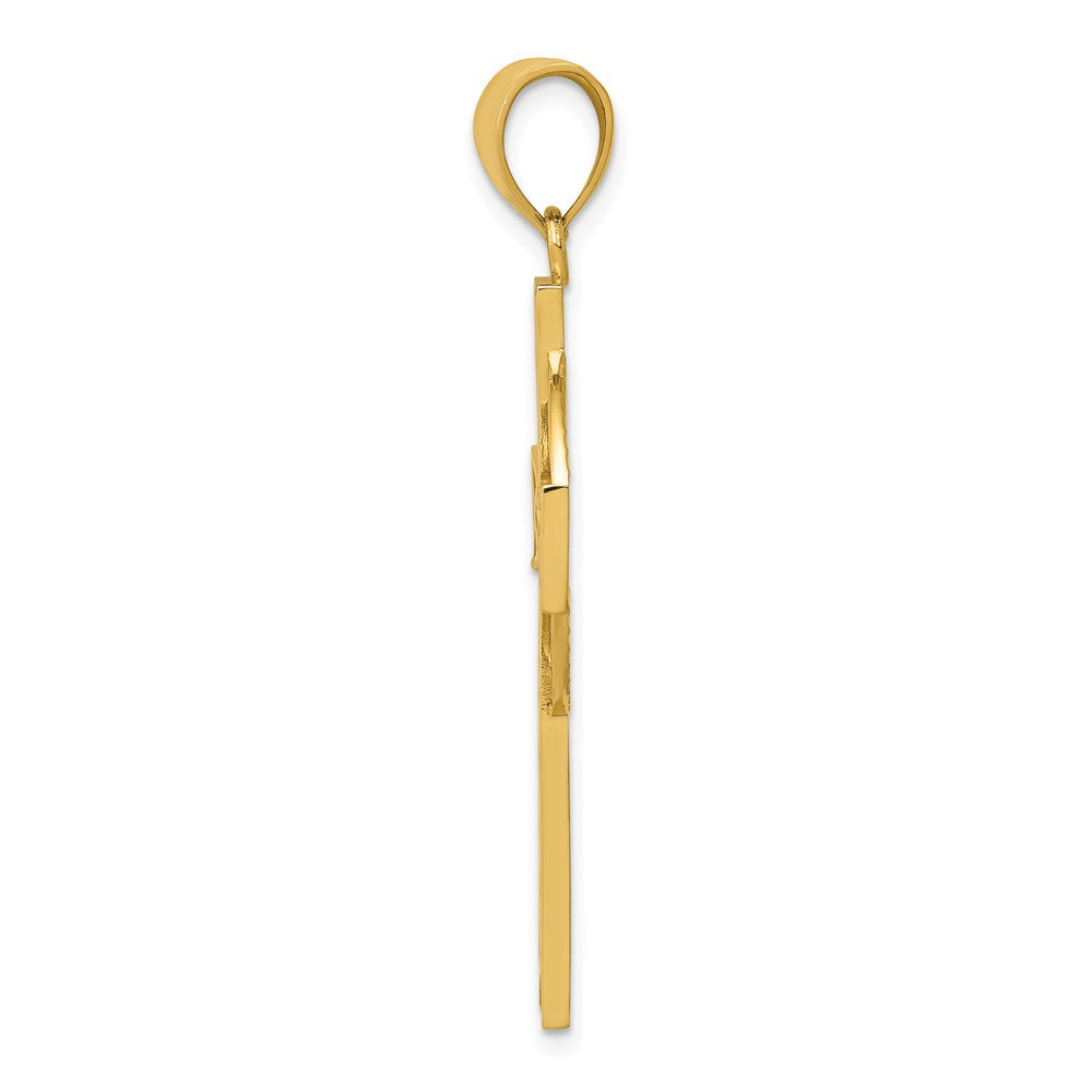 14K Yellow Gold Celtic Cross Pendant - Product Photo