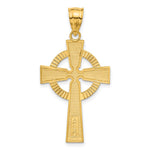14K Yellow Gold Celtic Cross Pendant - Product Photo