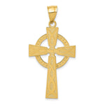 14K Yellow Gold Celtic Cross Pendant - Product Photo
