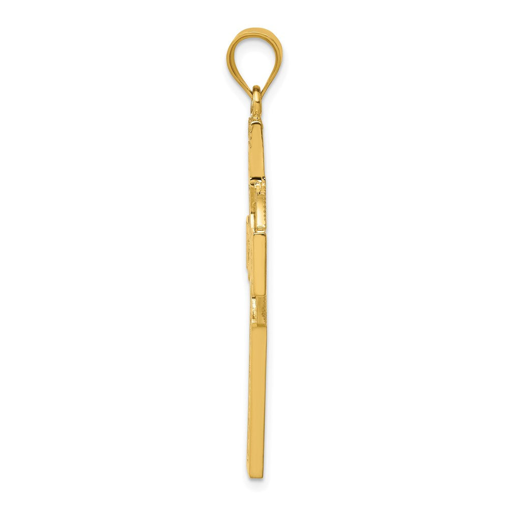 14K Yellow Gold Celtic Cross Pendant - Product Photo