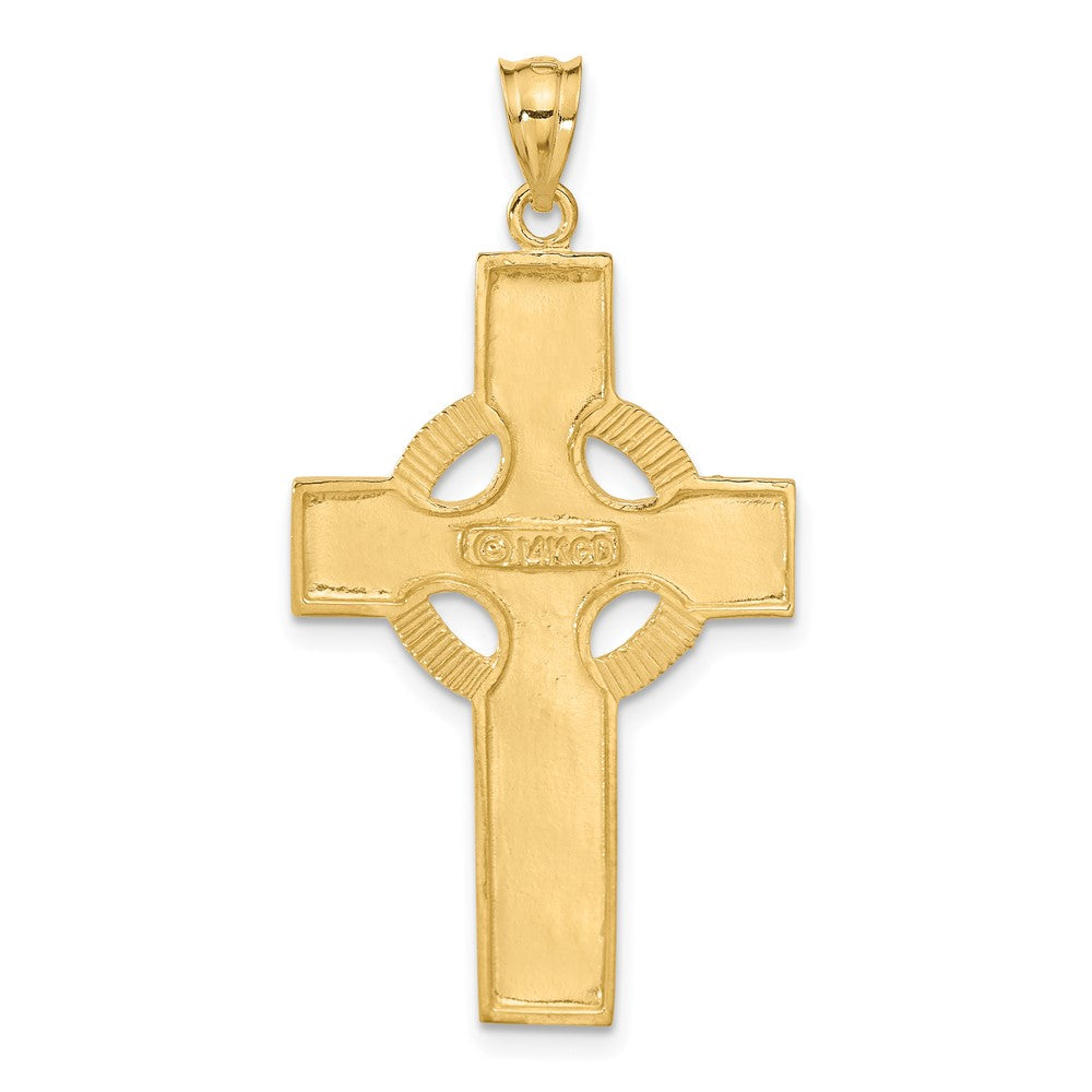 14K Yellow Gold Celtic Cross Pendant - Product Photo
