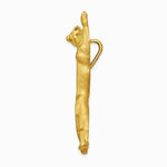 10K / 14K Yellow Gold Solid Satin Polished St. Christopher Pendant - Product Photo