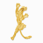 10K / 14K Yellow Gold Solid Satin Polished St. Christopher Pendant - Product Photo